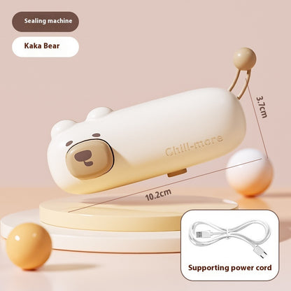 Portable Rechargeable Cartoon Mini Bag Sealer with Cutter