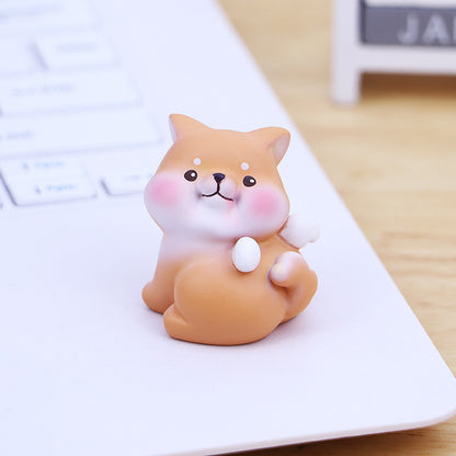 Cute Mini Shiba Inu Styled Desk Decorations
