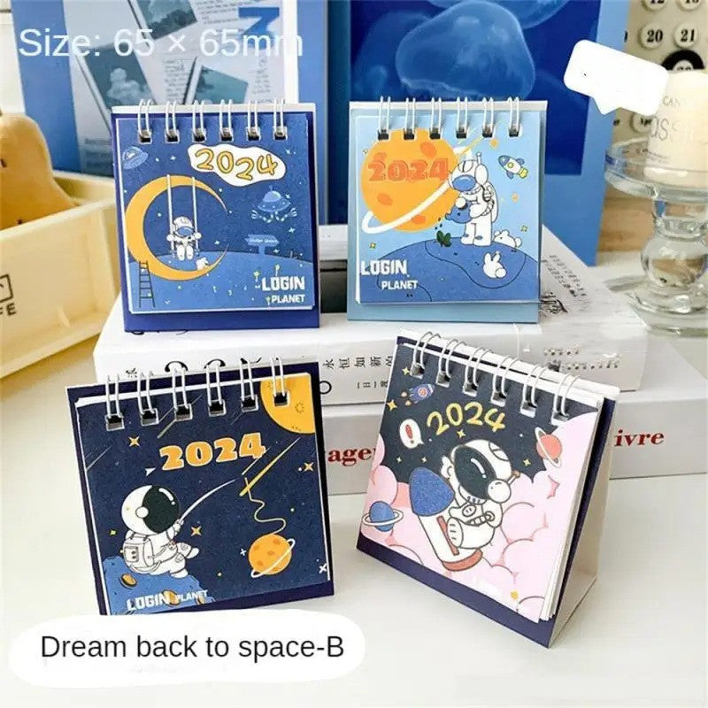 Cute Mini Desk Calendar – Cartoon Desktop Calendar for Office & Study