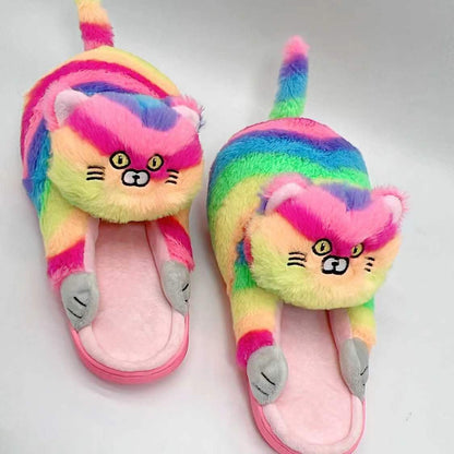 Cute Cat Plush Slippers
