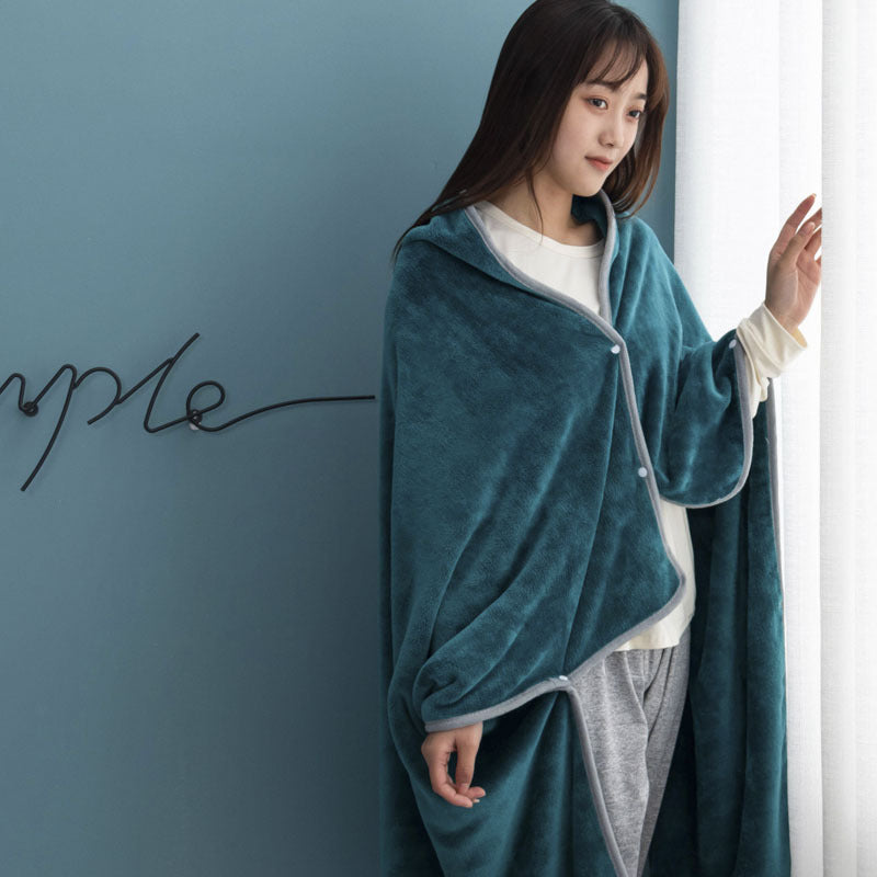 wearable blanket hoodie - turquoise