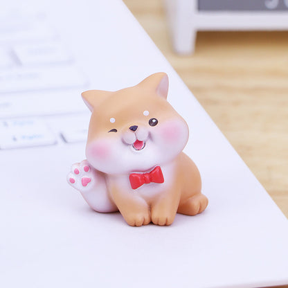 Cute Mini Shiba Inu Styled Desk Decorations