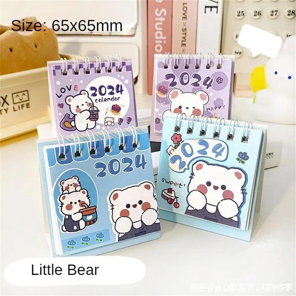 Cute Mini Desk Calendar – Cartoon Desktop Calendar for Office & Study