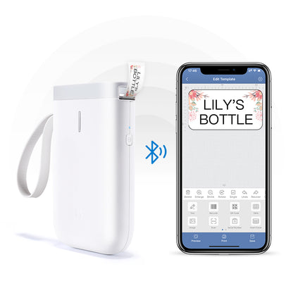 D11 Bluetooth Label Printer – Portable Inkless Thermal Label Maker