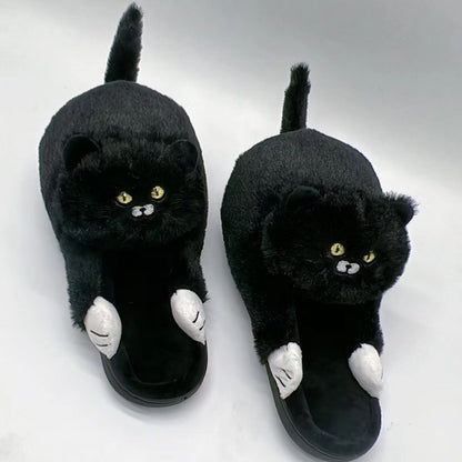 Cute Cat Plush Slippers