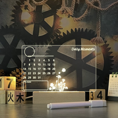 LED Acrylic Message Board Night Light with Pen 