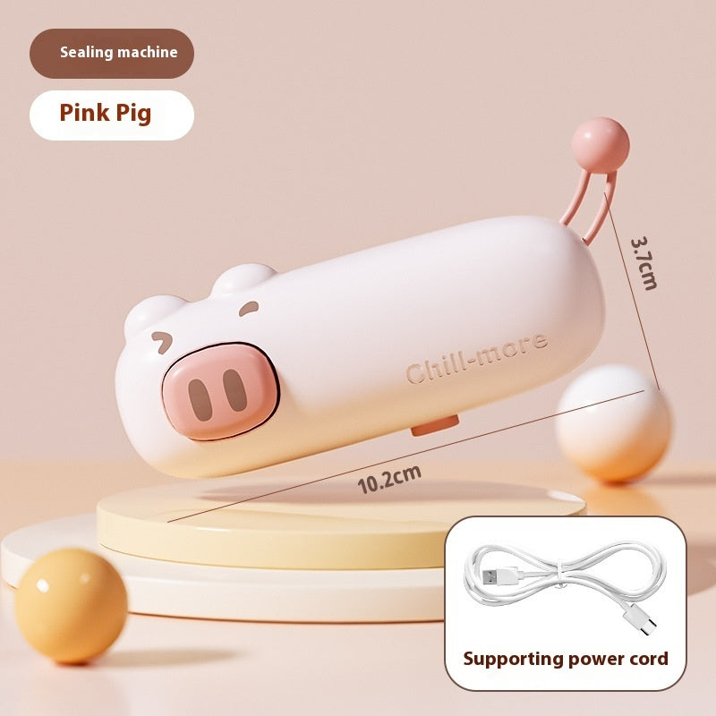 Portable Rechargeable Cartoon Mini Bag Sealer with Cutter
