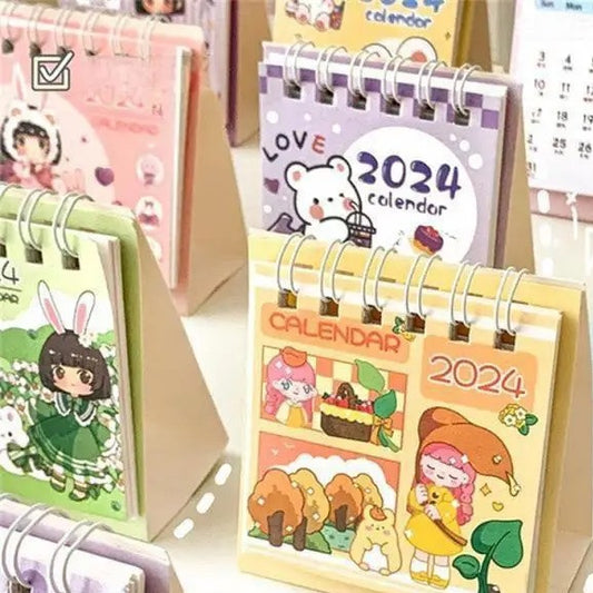Cute Mini Desk Calendar – Cartoon Desktop Calendar for Office & Study