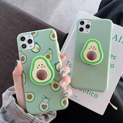 Suitable for A51 A71 flat avocado phone case A50 A70 creative cartoon smile tpu Samsung S20 protection