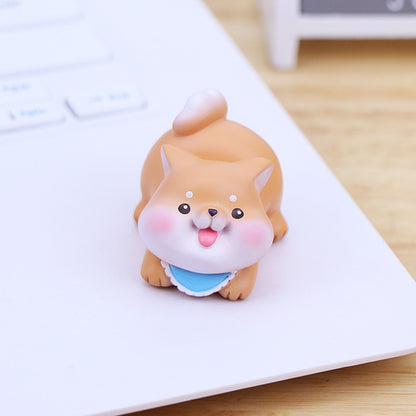 Cute Mini Shiba Inu Styled Desk Decorations
