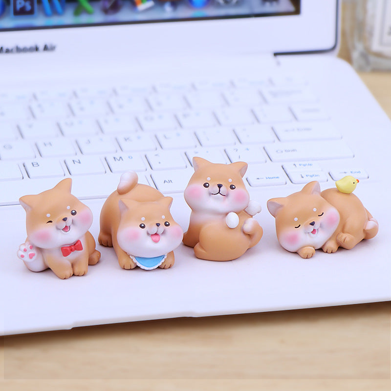 Cute Mini Shiba Inu Styled Desk Decorations