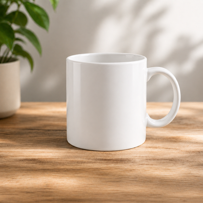White Coffee Mug – Minimal Ceramic Cup for Coffee, Tea & Everyday Drinks