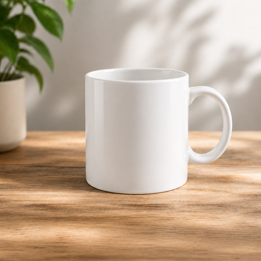 White Coffee Mug – Minimal Ceramic Cup for Coffee, Tea & Everyday Drinks