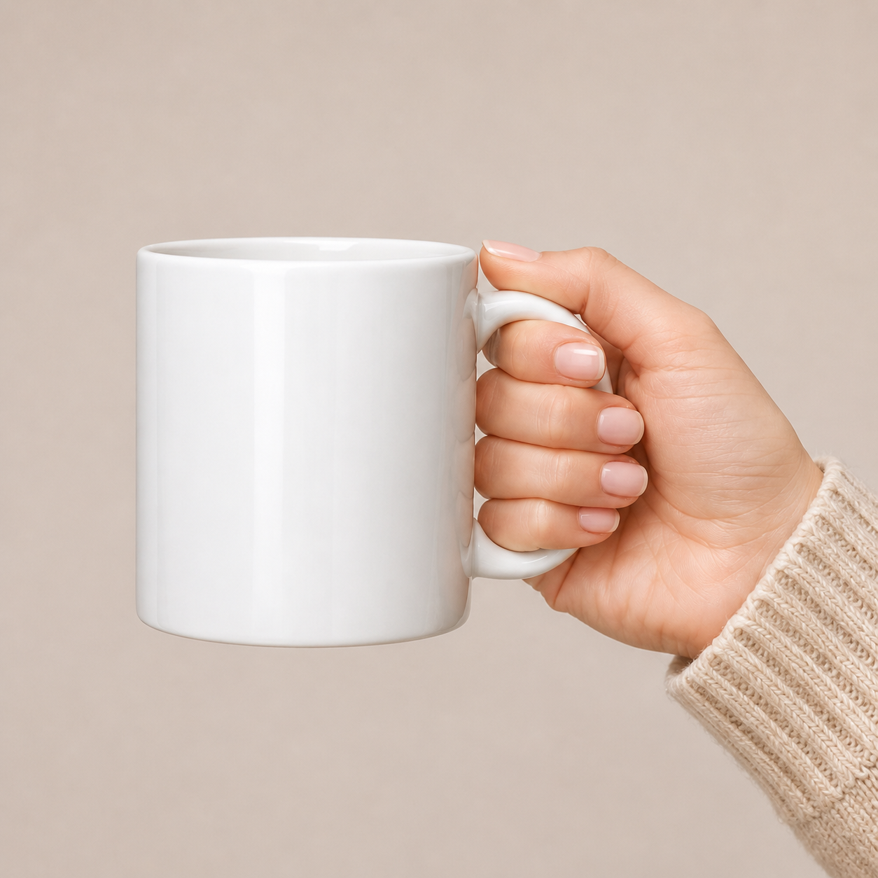 White Coffee Mug – Minimal Ceramic Cup for Coffee, Tea & Everyday Drinks