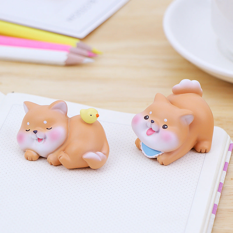 Cute Mini Shiba Inu Styled Desk Decorations