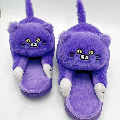 Cute Cat Plush Slippers
