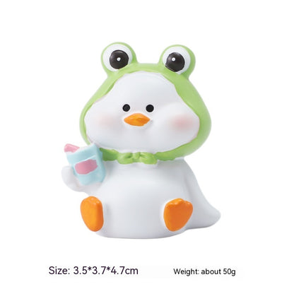 Cute Duck Desk Decoration – Resin Cartoon Desk Ornament