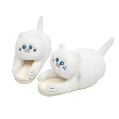 Cute Cat Plush Slippers