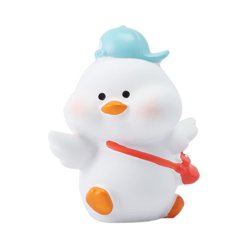 Cute Duck Desk Decoration – Resin Cartoon Desk Ornament